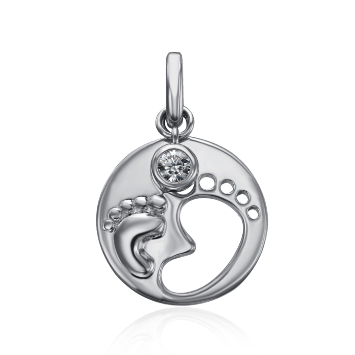 Срібна підвіска з фіанітом. Артикул GP01839A-P/12/1