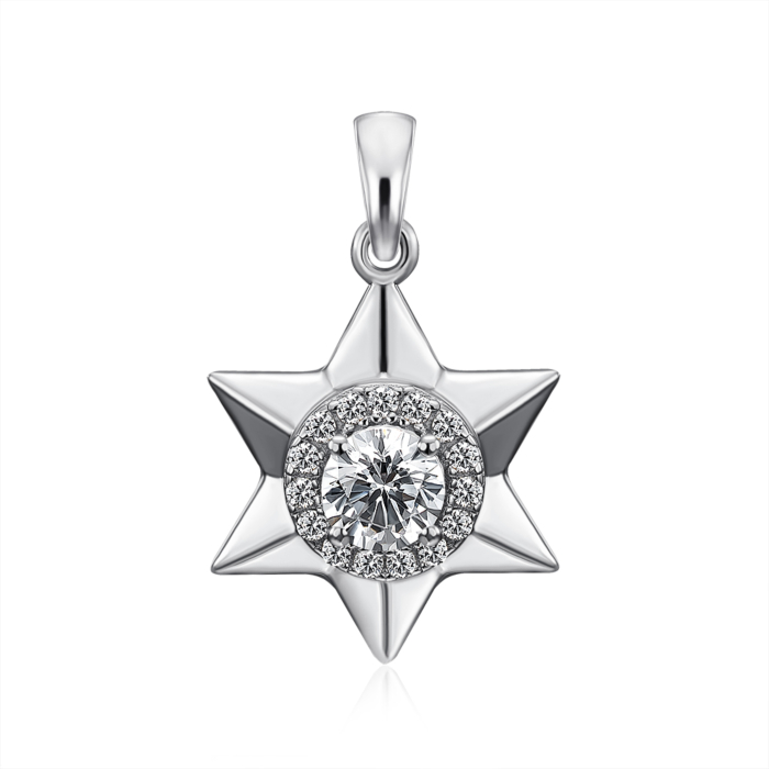 Срібна підвіска з фіанітами. Артикул GP13894A-P/12/1