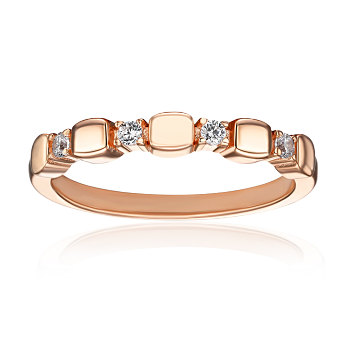 Срібна каблучка з фіанітами. Артикул GR02625A-R/17/1