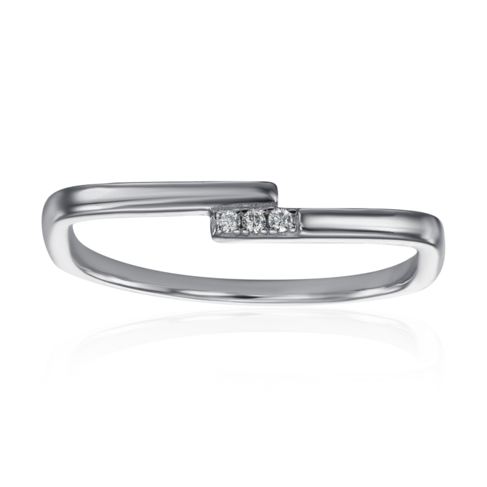 Срібна каблучка з фіанітами. Артикул GR02640A-R/12/1