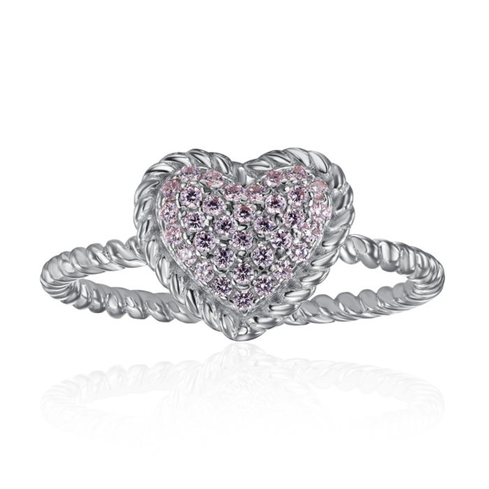 Срібна каблучка з фіанітами. Артикул GR13960A-R/12/1504