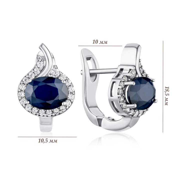 Срібні сережки. Артикул GREP1754-E/12/8387