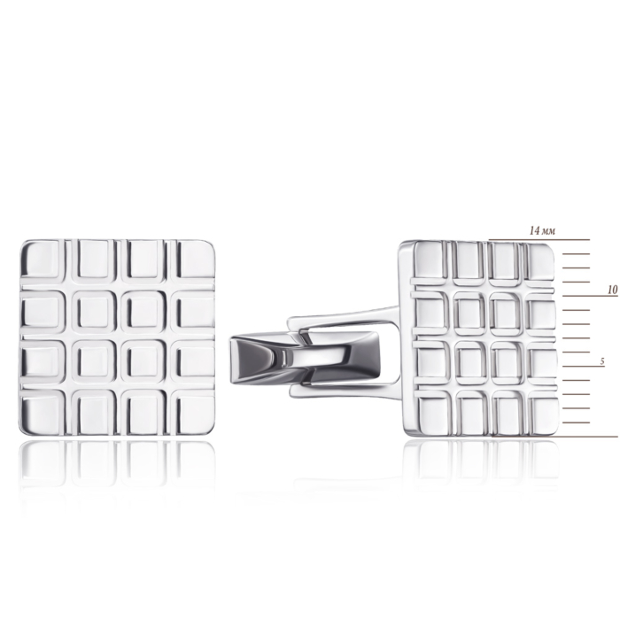 Срібні запонки без вставки. Артикул GTGXX000023-Z/12