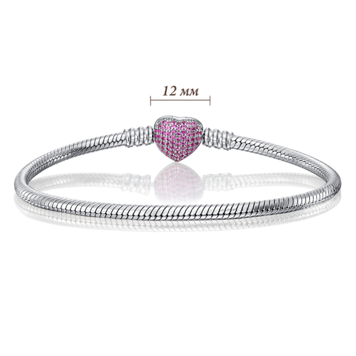 Срібний браслет з фіанітами. Артикул HC-067-P-D-18CM-B/12/1504