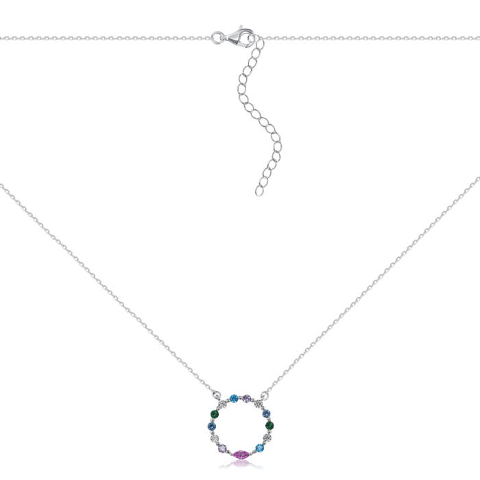 Серебряное колье с фианитами. Артикул HC-1461-S-K/12/21251
