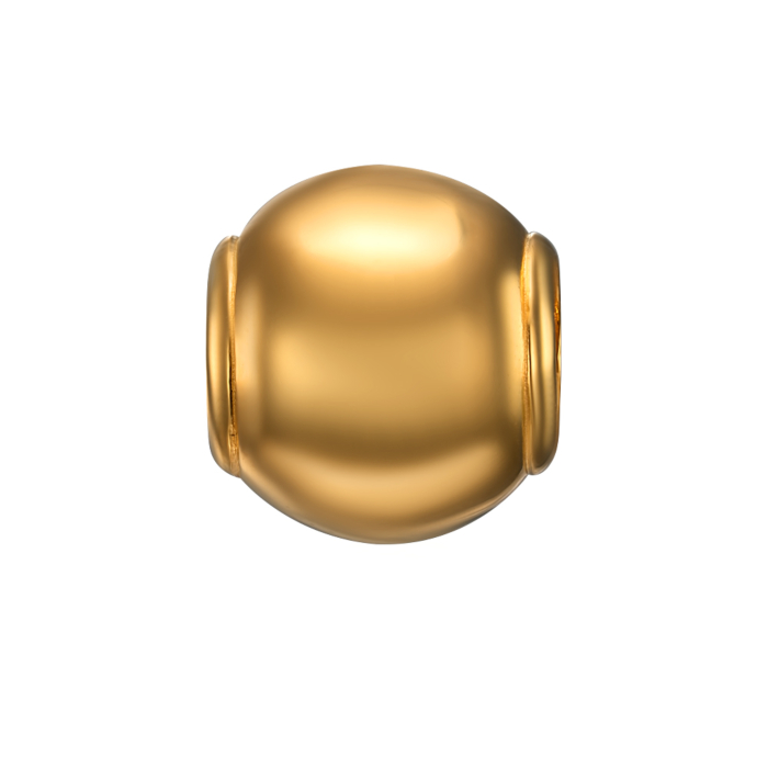 Срібна позолочена намистина-шарм. Артикул HG-367-S-P/20