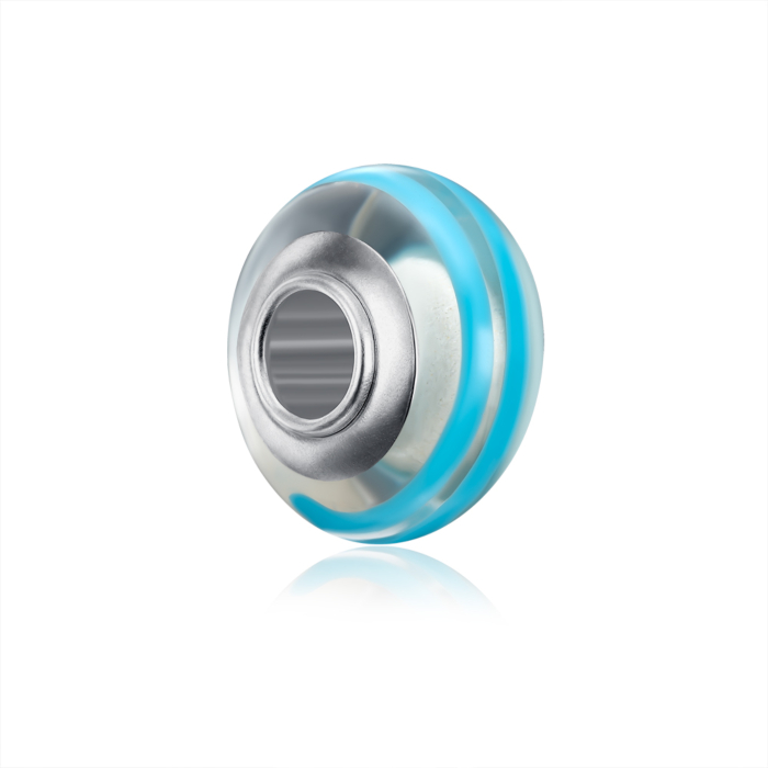 Срібна намистина-шарм. Артикул HGSL-009-L-BL-P/12/4648