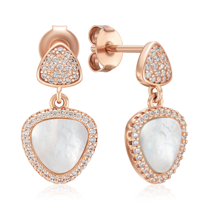 Серебряные серьги. Артикул HJES-1739-ROSE-E/17/1090