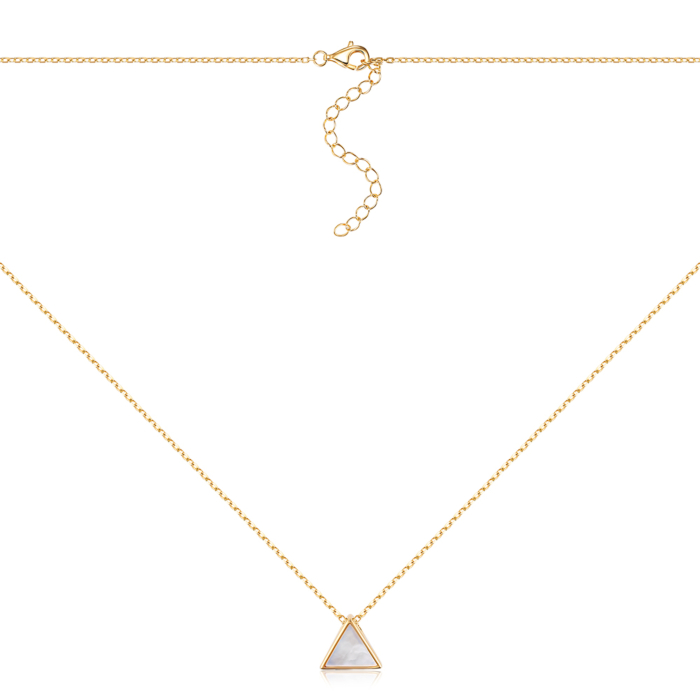 Срібне кольє з перламутром. Артикул HJN-1799-GOLD-K/20/1101