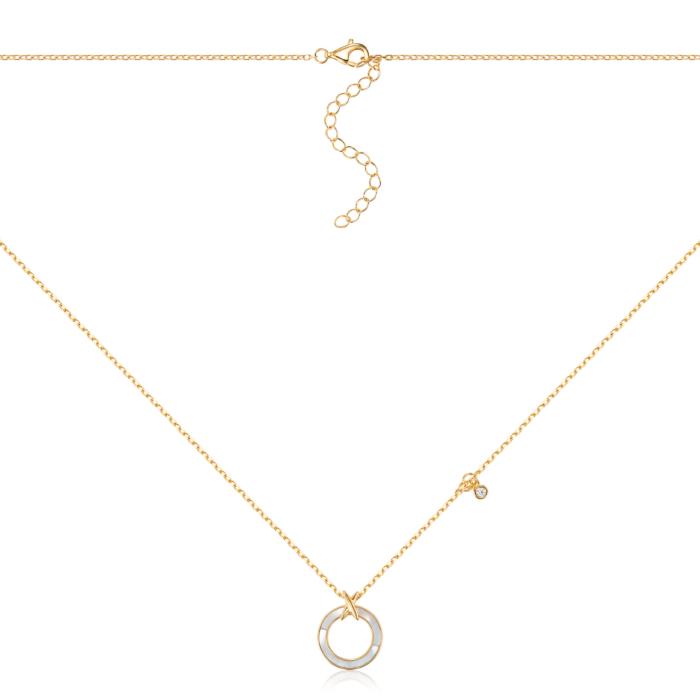 Срібне кольє. Артикул HJN-1804-GOLD-K/20/1090