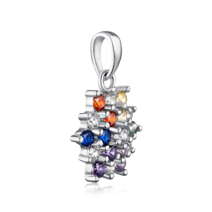 Срібна підвіска з фіанітами. Артикул HJN-497-S-P/12/21215
