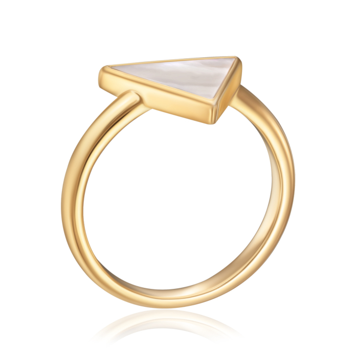Серебряное кольцо с перлаумутром. Аотикул HJR-1799-7-GOLD-R/20/1101
