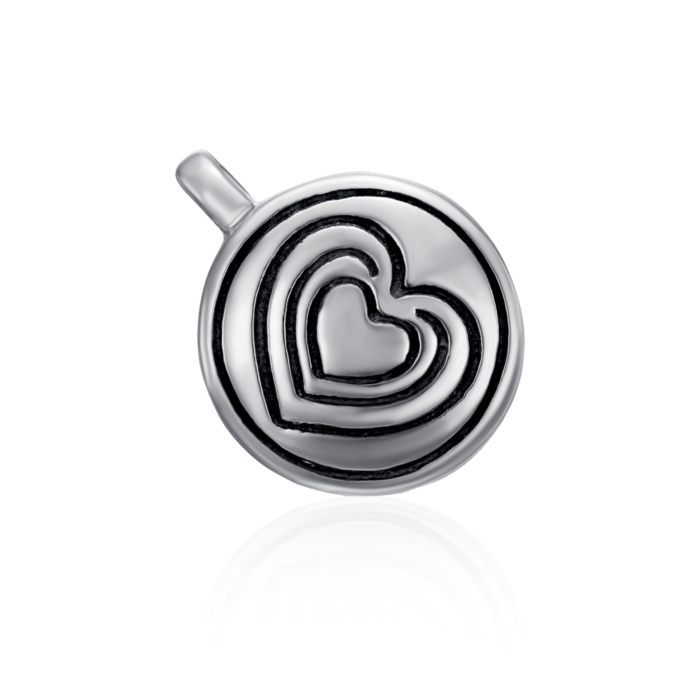 Срібна намистина-шарм. Артикул HS-682-D-P/12