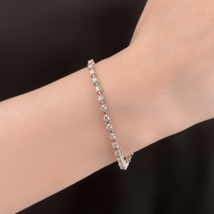 Золотий браслет з екодіамантами. Артикул 52948-L/02/1/11901