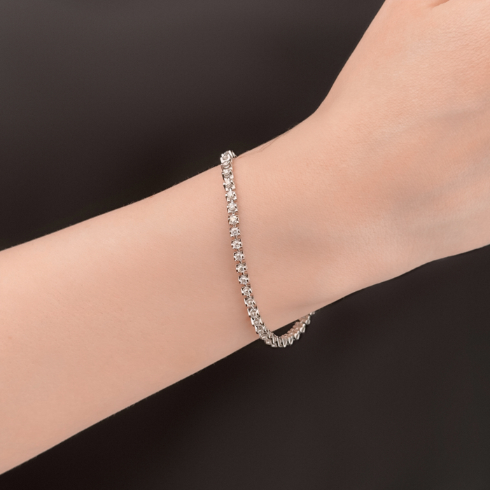 Золотий браслет з екодіамантами. Артикул 53901-L/02/1/11914