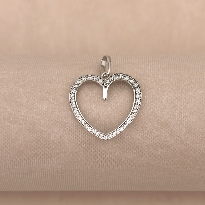 Срібна підвіска з фіанітами P-1145-P/12/1