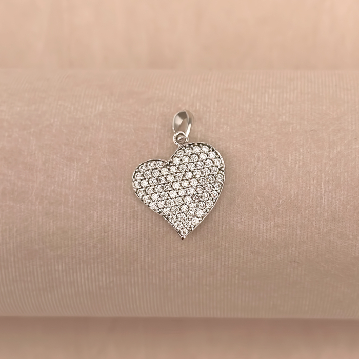 Срібна підвіска з фіанітами P-1150-P/12/1