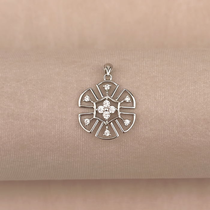 Срібна підвіска з фіанітами SZDP00332-P/12/1