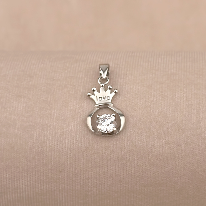 Срібна підвіска з фіанітом SP00117-P/12/1