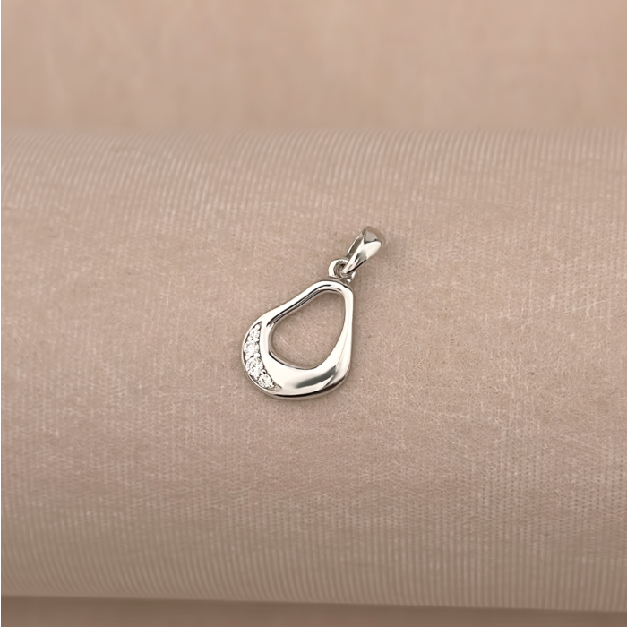 Срібна підвіска з фіанітами 35918/12/1/350