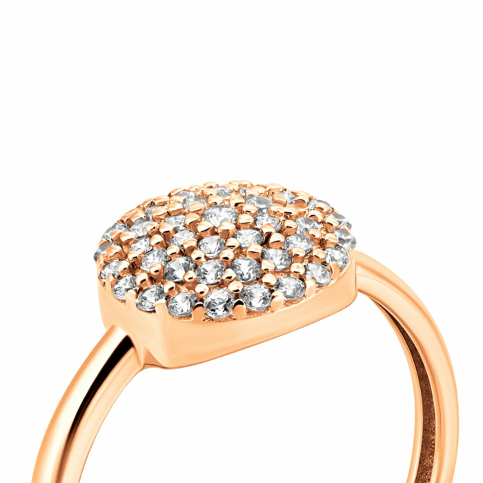 Золота каблучка з фіанітами. Артикул UG5IMS143пер