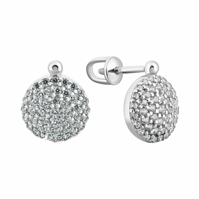 Золоті пусети з фіанітами. Артикул UG5IMS143c