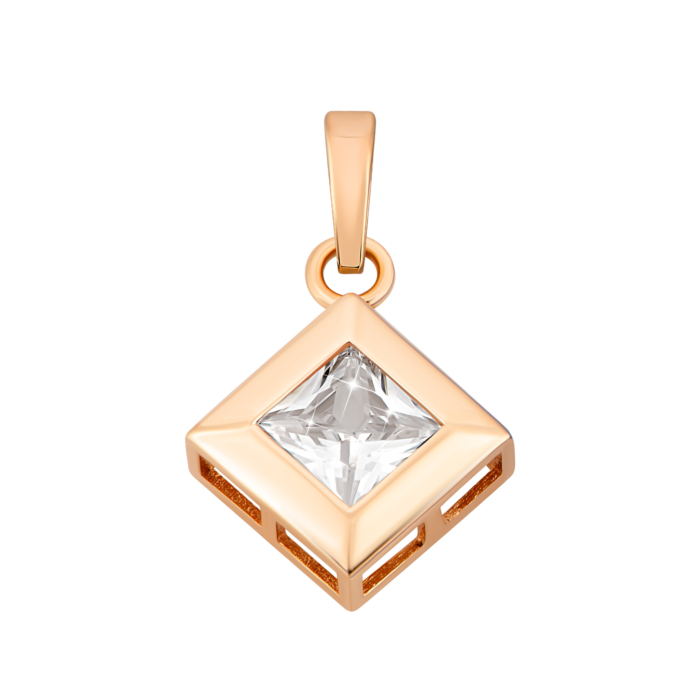 Золота підвіска з фіанітом. Артикул UG5IMS157под