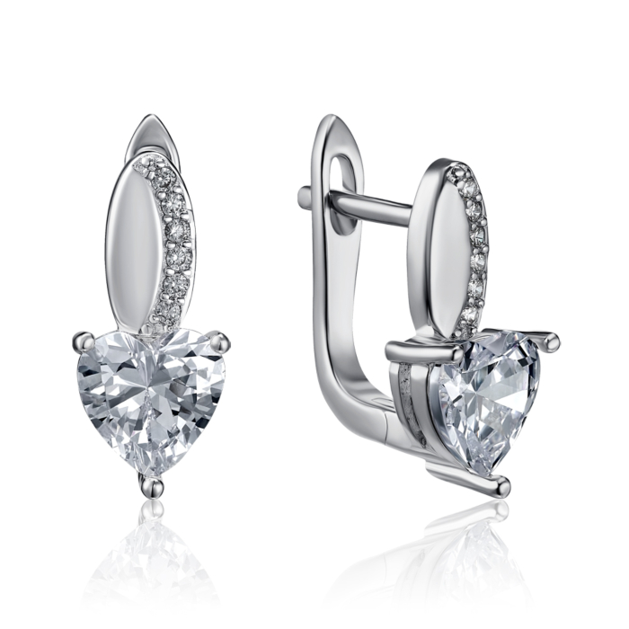 Серебряные серьги с фианитами. Артикул ISA0150-E/12/1