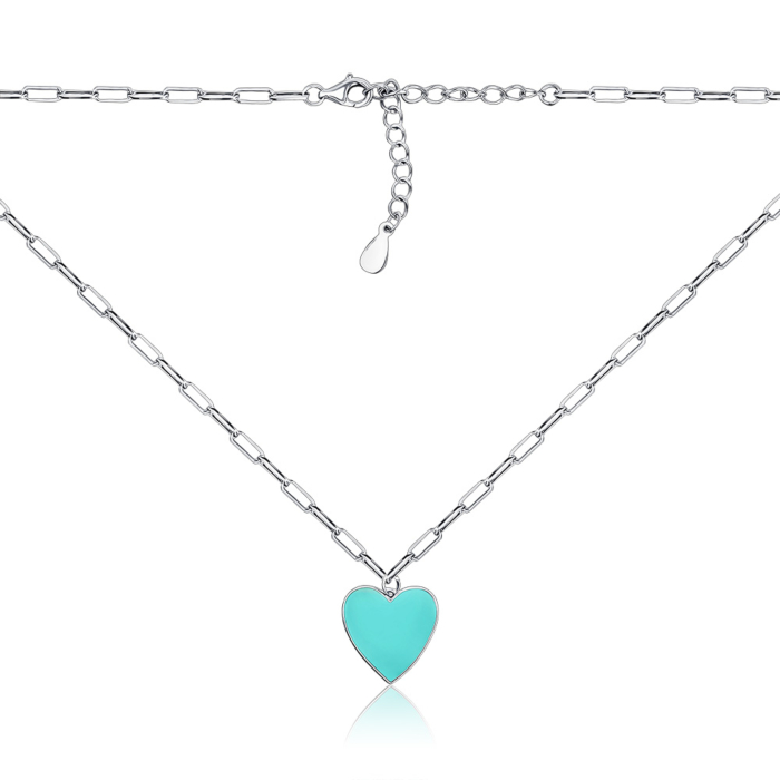 Серебряное колье с эмалью ISA0375-K/12/410