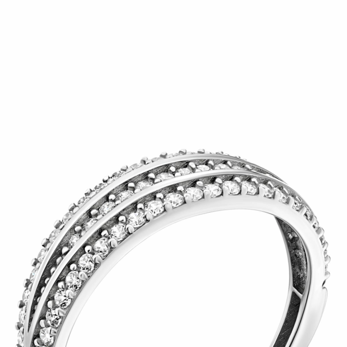 Золотое кольцо с фианитами. Артикул UG5IYZK59/1