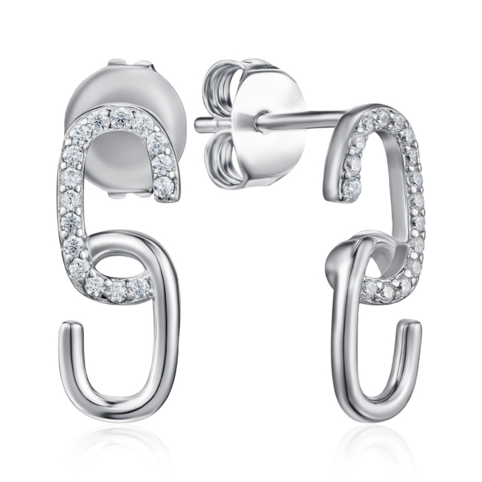 Серебряные серьги с фианитами. Артикул JB00167-E/12/1