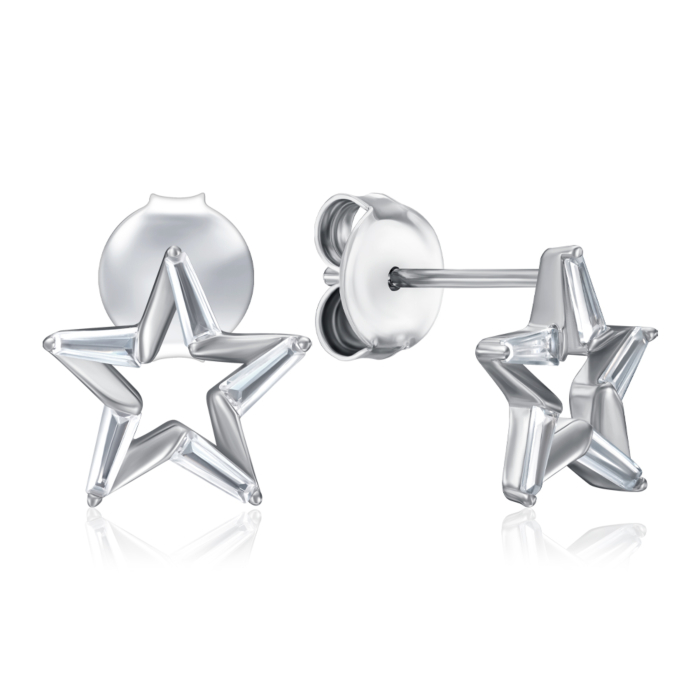 Серебряные серьги с фианитами. Артикул JB01278-E/12/1