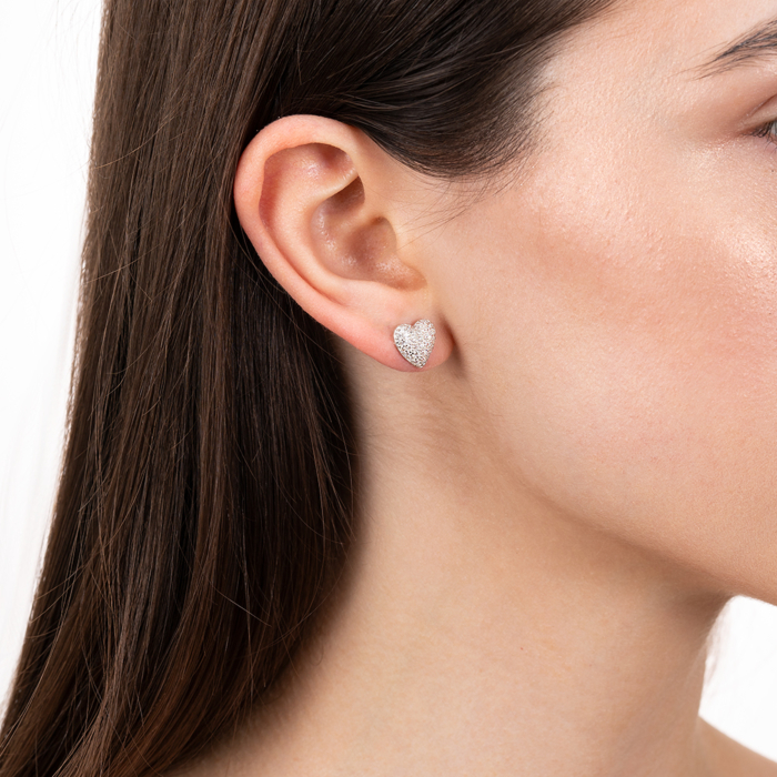 Срібні сережки з фіанітами. Артикул JB01415-E/12/1