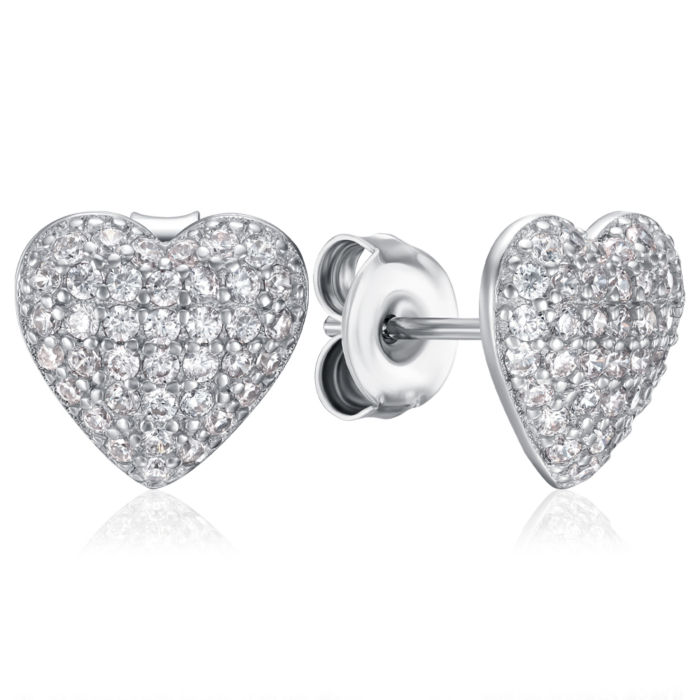 Срібні сережки з фіанітами. Артикул JB01415-E/12/1