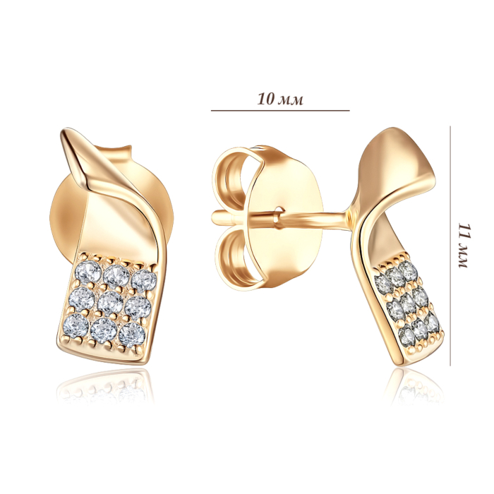 Срібні сережки з фіанітами. Артикул JB01480-E/20/1