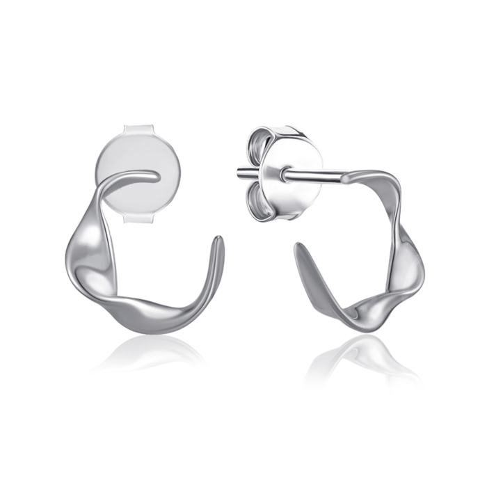 Срібні сережки без вставки. Артикул JB01485-E/12