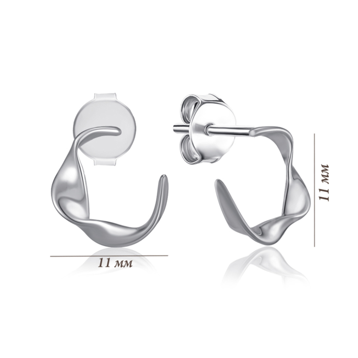 Срібні сережки без вставки. Артикул JB01485-E/12