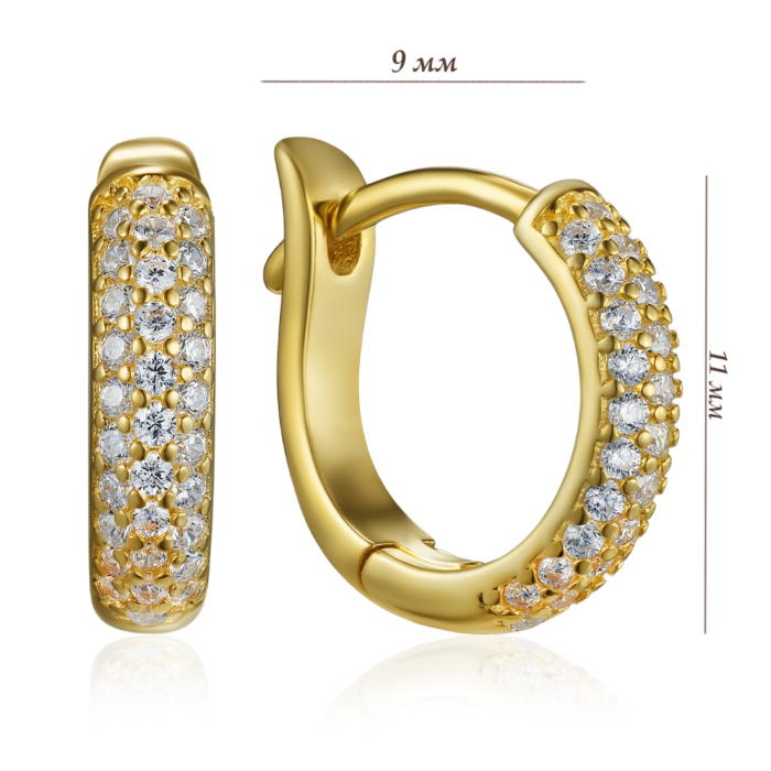 Срібні сережки з фіанітами. Артикул JB01488-E/20/1