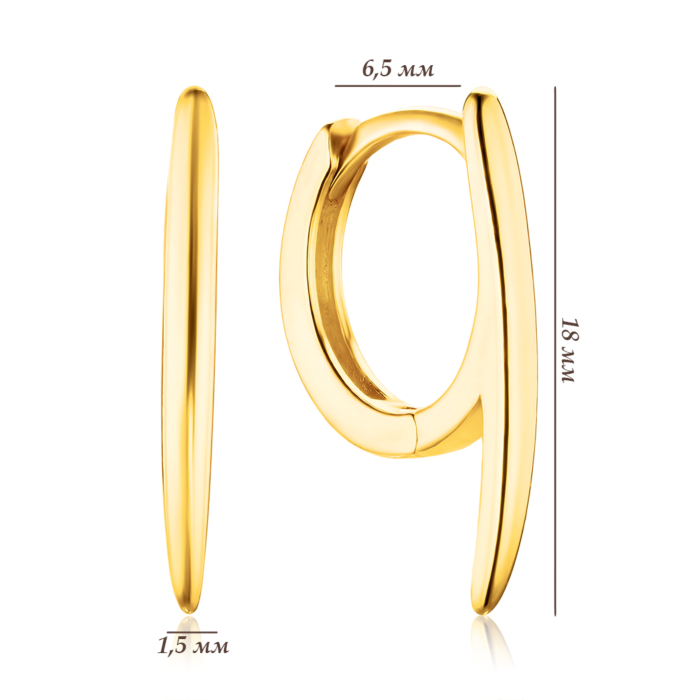 Срібні позолочені сережки JB01541-E/20