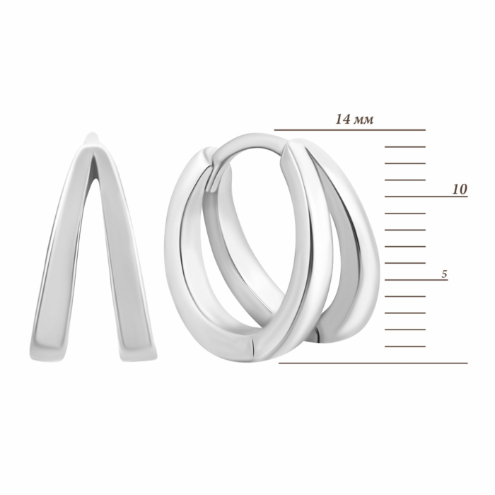 Серебряные серьги-конго. Артикул UG5JB01555