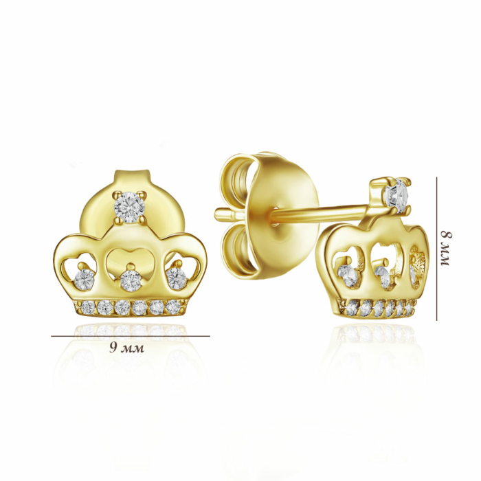 Срібні сережки з фіанітами. Артикул JB01597-E/20/1