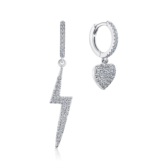 Срібні сережки з фіанітами JB01697-E/12/1