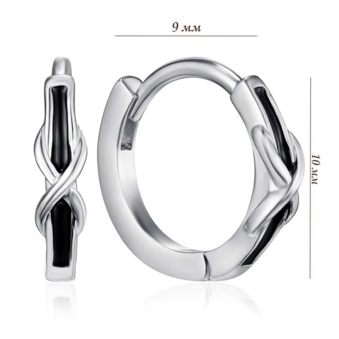 Серебряные серьги с эмалью. Артикул JB02088-E/12/389