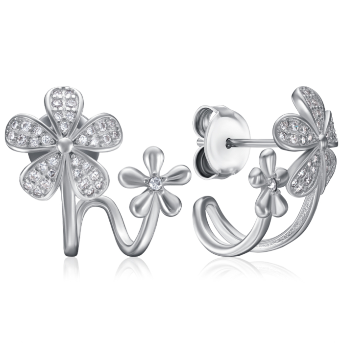 Серебряные серьги с фианитами. Артикул JB02391-E/12/1