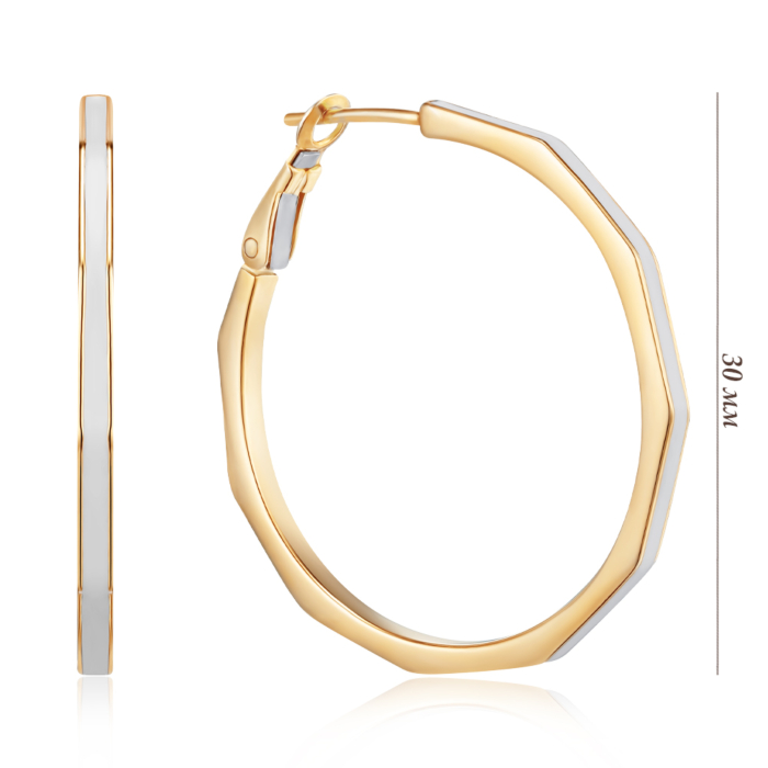 Срібні сережки-конго. Артикул JB02590-E/20/483