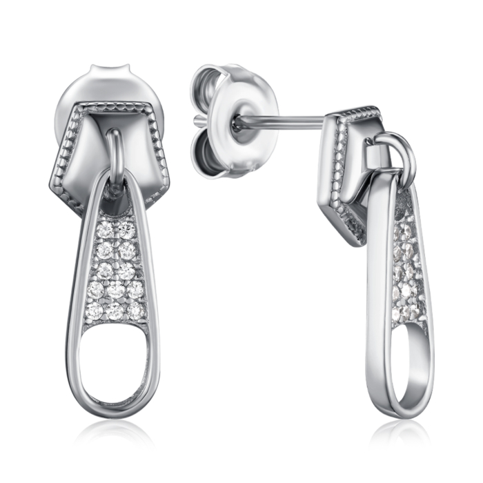 Серебряные серьги с фианитами. Артикул JB02745-E/12/1