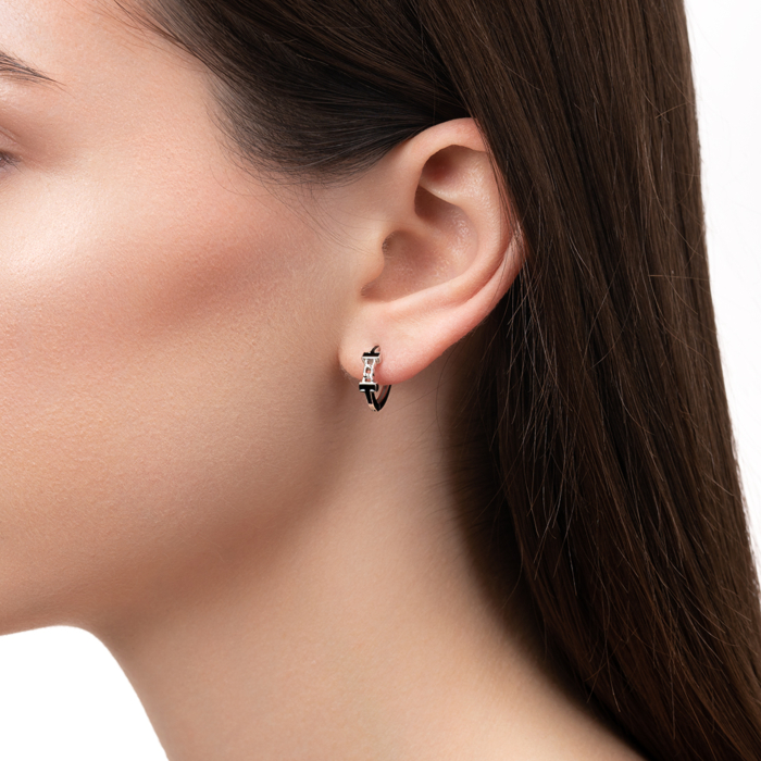 Срібні сережки з емаллю. Артикул JB02896-E/12/389