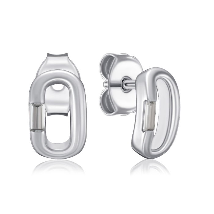 Серебряные серьги с фианитом. Артикул JB03074-E/12/1