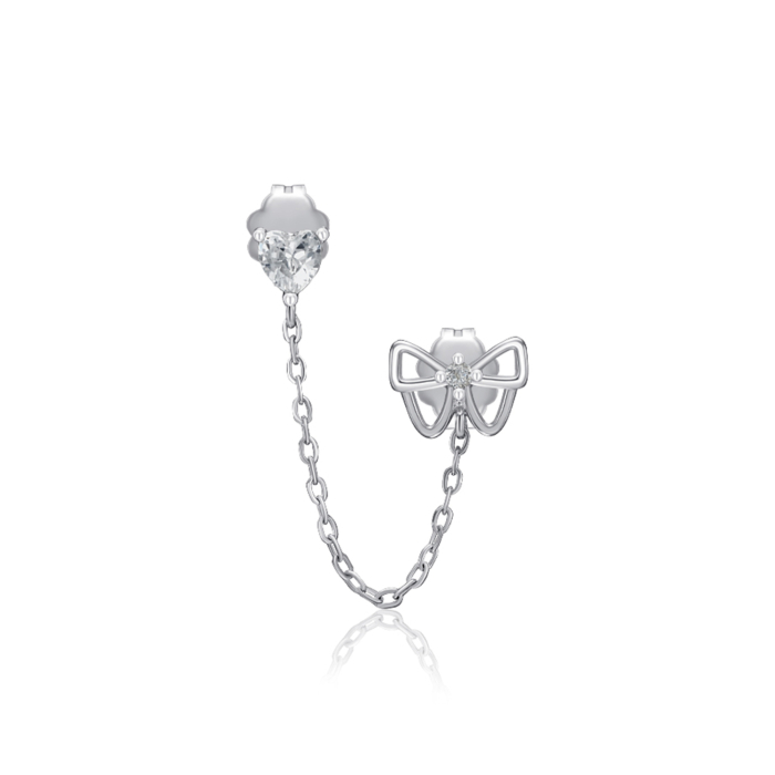 Серебряная серьга с фианитами. Артикул JB03193-E/12/1