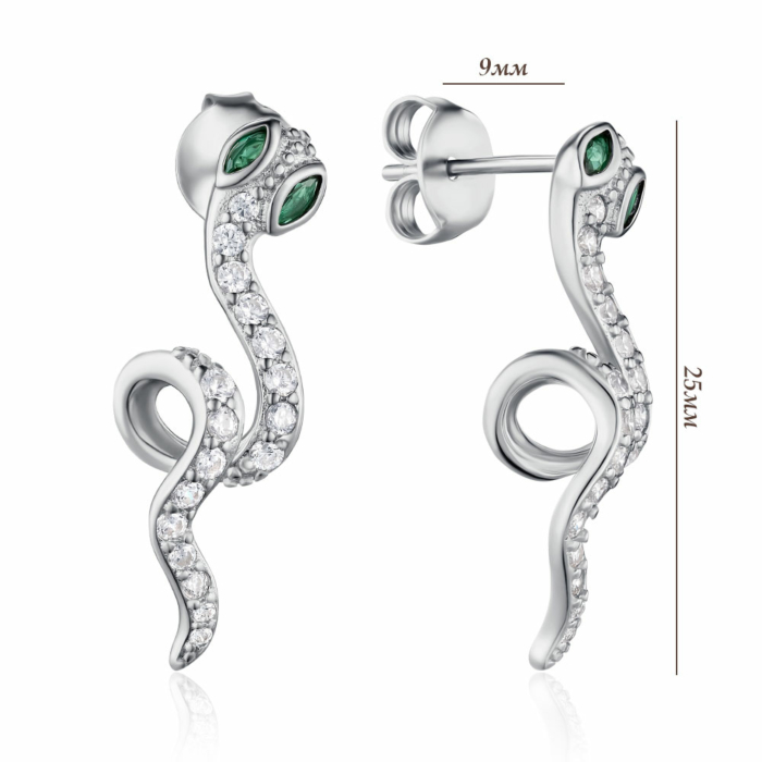 Серебряные серьги с фианитами. Артикул JB03362-E/12/808